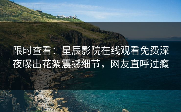 限时查看：星辰影院在线观看免费深夜曝出花絮震撼细节，网友直呼过瘾